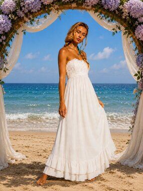 designer wedding dress copies lace fit & flare Size:US11 This Fantasy Handmade Wedding best kaftan Nikki Beach Ibiza VIP